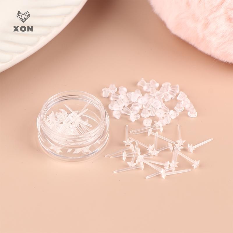 XON Set 60 / 200 Que Nhựa Xỏ Khuyên Tai Chống Dị Ứng Nhiều Màu Sắc