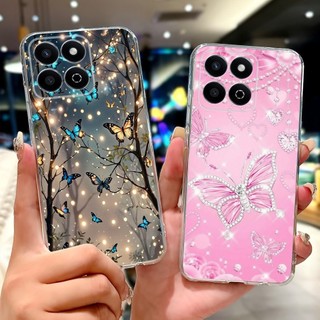 Vỏ Cho Honor X7C Ốp điện thoại ALT-NX1 ALT-LX2 Thời Trang Mới Bướm Hoa Silicon Mềm TPU Ốp điện thoại Cho HonorX7c 200 Thông Minh Capa