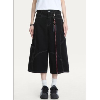 Quần short denim nam ESEA phong cách đường phố cổ điển Mỹ phong cách Nhật Bản chất lượng cao phong cách trung tính