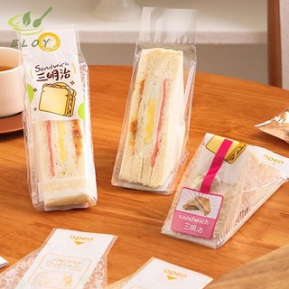[ELOY] 100 Chiếc Sandwich Nhựa Bao Bì Túi Tam Giác Trong Suốt Cho Bánh Mì Mông Túi Trang Trí Tiệc Sinh Nhật Điều Trị VN