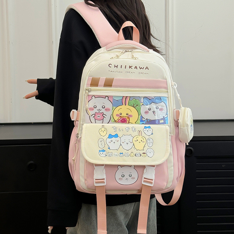 Ba Lô Chiikawa YT2 Dành Cho Học Sinh Dung Tích Lớn Nhẹ In Hình Nữ Dễ Thương Usagi School Bag TY2