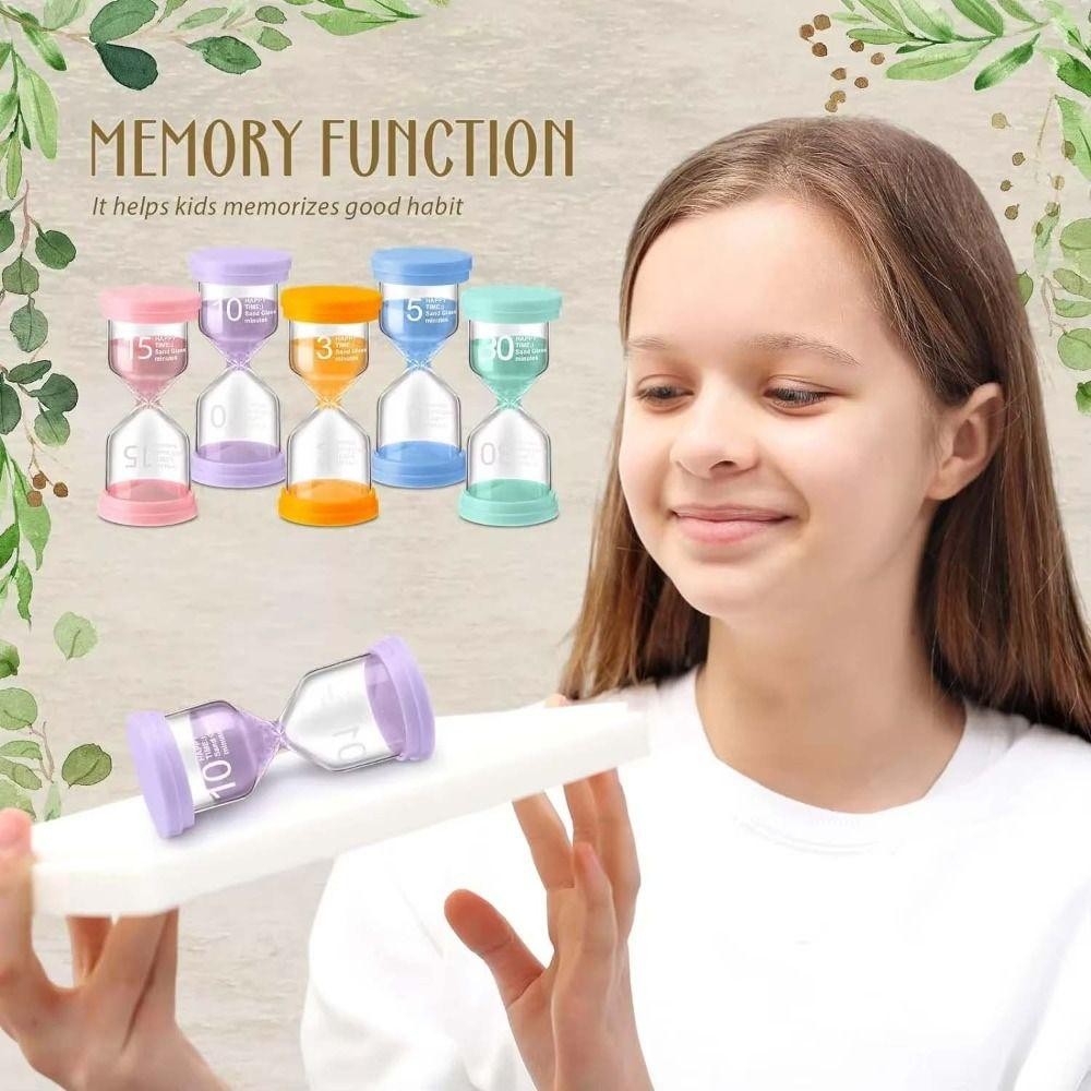 Đồng hồ cát đầy màu sắc YUUKII, Thủy tinh Borosilicate cao 3 / 5 / 10 / 15 / 30 phút cát, sáng tạo Màu Macaron chắc chắn Đồng hồ cát bền bỉ cho trẻ em