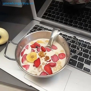 Unewtyu 1 Cái Phong Cách Hàn Quốc Bát Ẩm Thực Thép Không Gỉ Cơm Rượu Bát Hộ Gia Đình Đôi Tai Ăn Nhẹ Đĩa Mì Bát VN