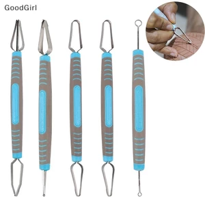 Công cụ kết cấu đồ gốm Dao khắc thủ công DIY Tay cầm bằng nhựa Vòng hai đầu Khắc Dao đất sét Công cụ khắc mịn VN