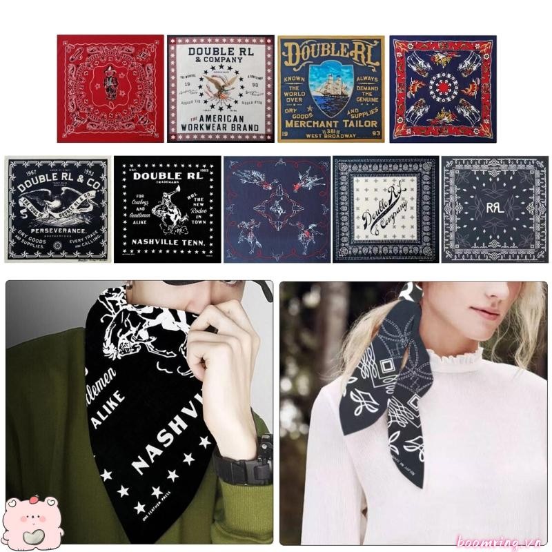 Boom Chữ Cái Họa Tiết Bandana Đầu Khăn Turban Dành Cho Nữ Khăn Trùm Đầu Mềm Turban