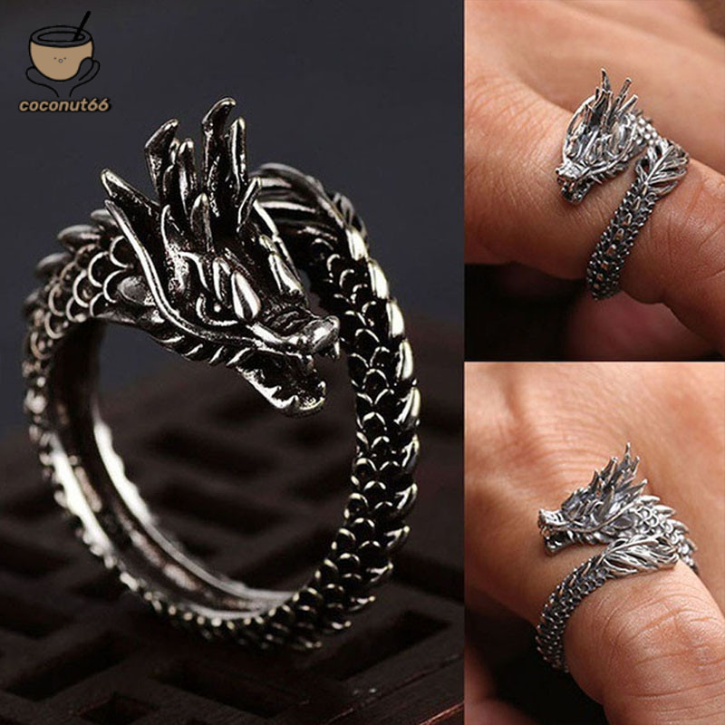 Nhẫn ngón tay rồng phong cách Punk Rock cổ điển cho nam và nữ | Shopee ...
