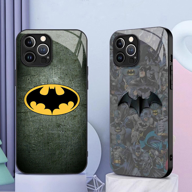 Ốp Điện Thoại Thủy Tinh batman 10 Cho IPhone 16 15 14 13 12 11 Pro XR XS Max Plus Mini X XR 8 7 6s SE2 / 3