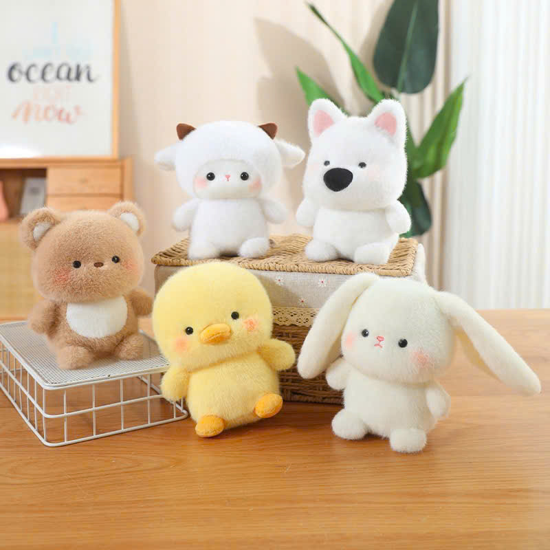 Gấu bông mini các loại động vật heo, gà, cún, chim cánh cụt, voi, cáo, chồn, gấu trúc, thỏ, cừu...