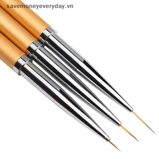 [savemoneyeveryday] 3 Bộ cọ lót móng tay nghệ thuật sọc kiểu Pháp Đầu 3D Lót Bút vẽ DIY Bút vẽ Uv Gel Brush Bút vẽ Dụng cụ làm móng tay Salon [vn]