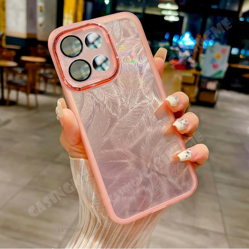 Tecno Spark 30 5G 2024 Vỏ mềm silicon họa tiết lông vũ lấp lánh cho TECNO Spark30 30Spark Spark 30 30C 30 C 4G 5G 2024 Vỏ điện thoại chống sốc Vỏ bảo vệ ống kính máy ảnh