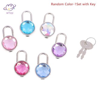 HFTOY 1 Bộ Khóa Hình Tròn Màu Khóa Phần Cứng Có Khóa Chìa Khóa Cho Hành Lý Du Lịch Cưới Hộp Trang Sức Nhật Ký Vali Sách ~
