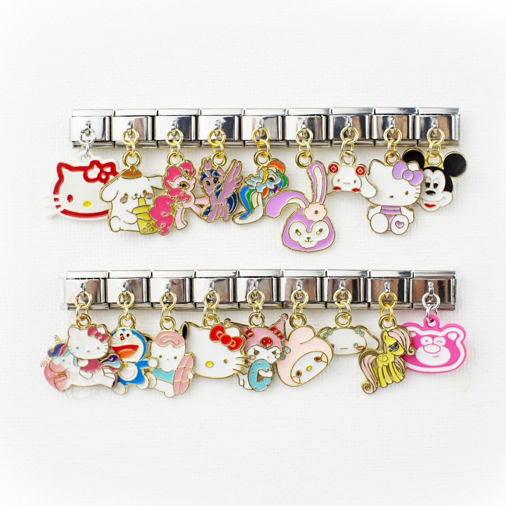 Mới Phong Cách Ý Mô Đun Vòng Tay Mặt Dây Chuyền Series Nhân Vật Hoạt Hình Tạo Kiểu Dây Chuyền Cá Tính