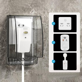 Vỏ bảo vệ công tắc HOMELYHUB, Vỏ cắm điện chống nước tự dính, Hộp cắm trong suốt chống nước 86 loại bền bỉ cho gia đình