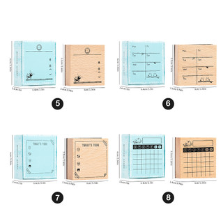 Risedot Hàng Tháng Lịch Con Dấu, Con Dấu Tem Lịch Di Động Bằng Gỗ, Chất Lượng Cao Có Thể Tái Sử Dụng Retro DIY Trang Trí In Tem Con Dấu