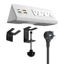 Dải nguồn gắn cạnh bàn làm việc Star với cổng sạc nhanh USB C và ổ cắm 3AC để sử dụng ký túc xá khách sạn văn phòng