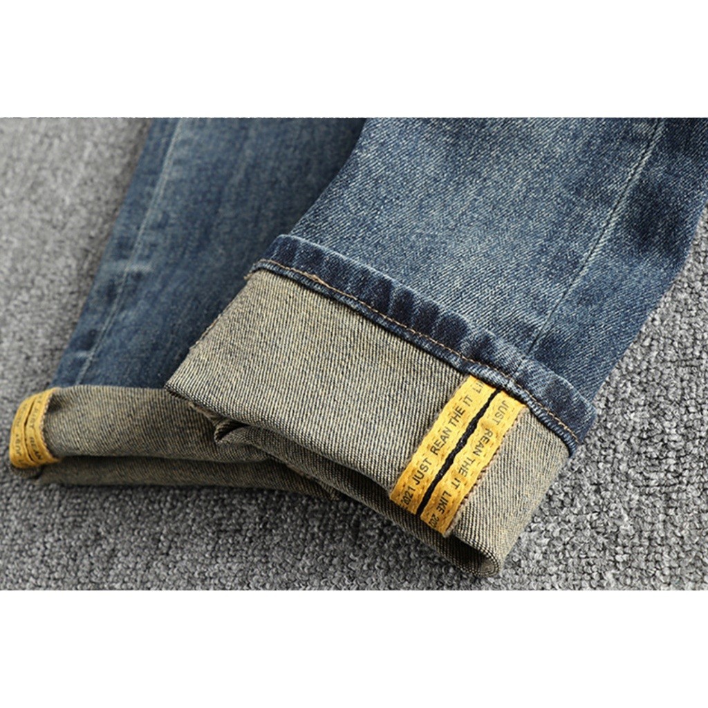 Quần jean bụi phong cách Retro_Biker
