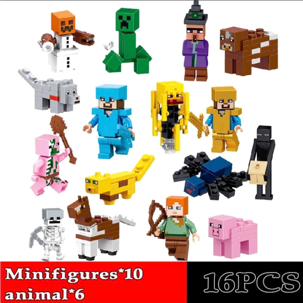Set 16 Mô Hình Búp Bê Trong Game Minecraft | Shopee Việt Nam