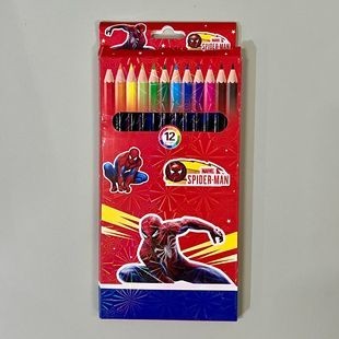 Hộp Bút Chì Màu 12 Chi Tiết Mẫu Siêu Nhân Nhện