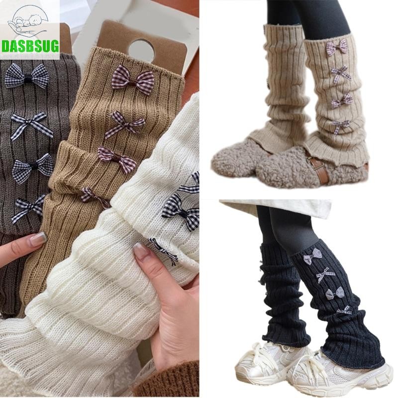 Dasbsug 1 Cặp Ngọt Ngào Trẻ Em Giữ Ấm Chân Nơ Trang Trí Tất Dài Bao Ấm Áp Và Thoải Mái Cho Ngày Mặc Tiệc Hàng Ngày