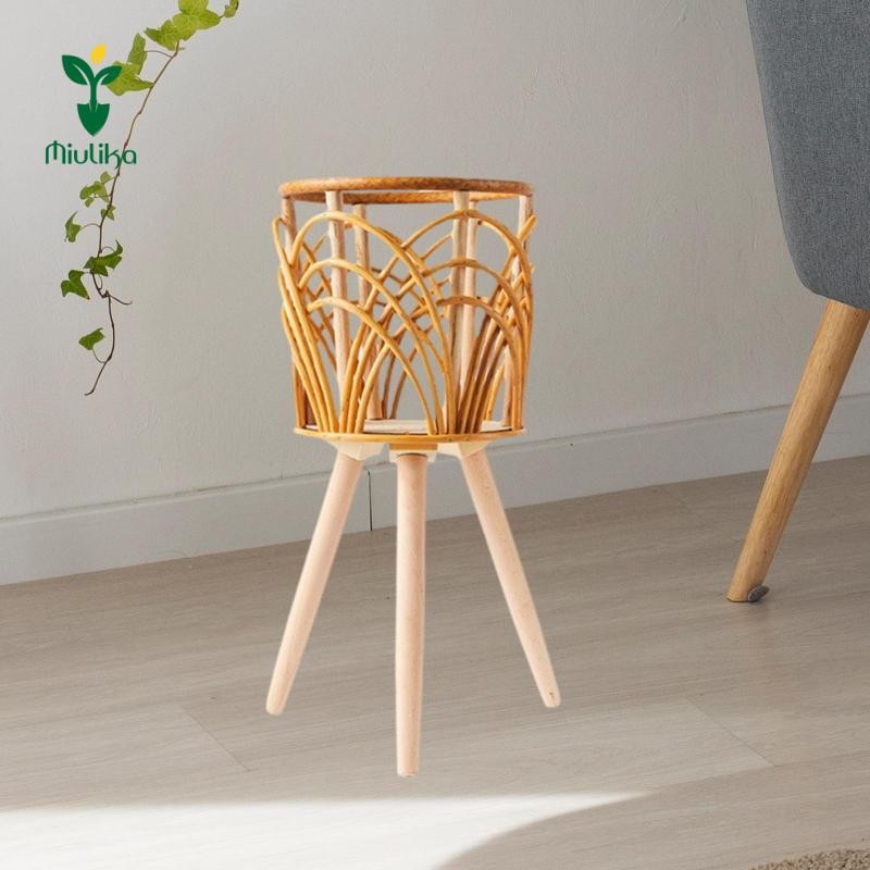 Miulika Mây Giỏ Trồng Sàn Giỏ Dệt Cho Cây Có Chân Dễ Dàng Lắp Đặt Cho Văn Phòng Tại Nhà Hộp Đựng Hoa Cho Ký Túc Xá Khách Sạn