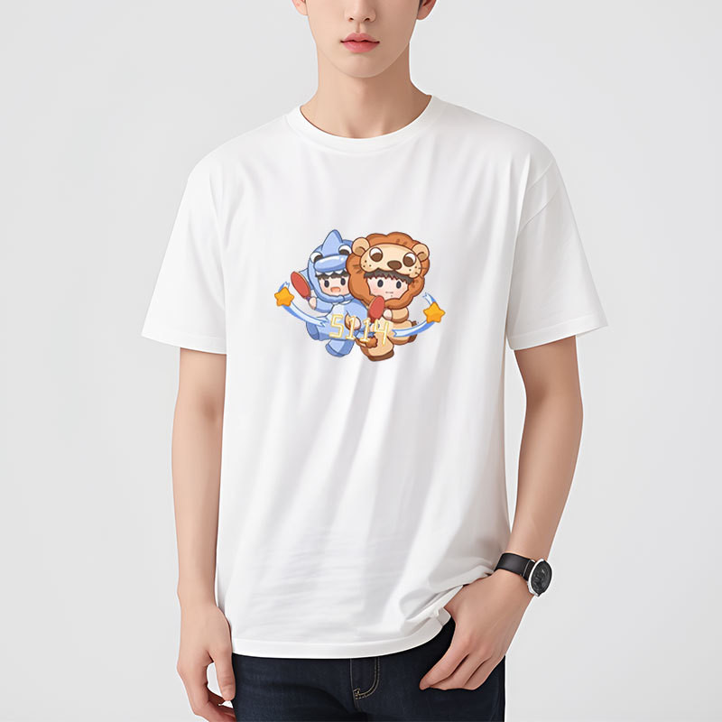 Bán Hàng Mới Shatou Kết Hợp Son Yingsha Wang Chuqin Hàng Hóa Phiên Bản Q Cotton Nguyên Chất Áo Thun Tay Ngắn Phù Hợp Với Nam Nữ Cặp Đôi Cùng Phong Cách Quần Áo Chất Lượng Cao