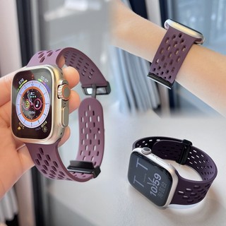 Dây đeo từ tính silicon thể thao cho iwatch Ultra 49mm Series 10 46mm 42mm 44 45 SE 40 41 42 38 mm