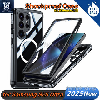 [Jlk] Dành Cho Samsung S25 Ultra ốp lưng s25 fe S24 Plus A16 Ốp Từ Tính Có Tích Hợp Bảo Vệ Màn Hình 360° Vỏ bảo vệ toàn thân Vỏ bảo vệ nhẹ Slim chống sốc trong suốt