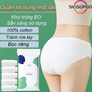 【SKISOPGO】Quần lót dùng một lần Đồ lót giấy nữ 100% cotton Đồ lót khăn giấy nữ dùng một lần Phụ nữ