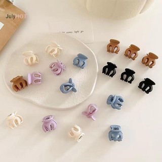 Julyhot 6 Chiếc Đơn Giản Màu Đen Acrylic Nhỏ Lấy Kẹp Công Chúa Nổ Tóc Gãy Hoa Bên Mũ Phụ Kiện Nữ Massivedeals