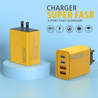 Sạc Điện Thoại 4 Trong 1 120W Đôi USB + Loại C PD Sạc Nhanh USB Loại C Sạc Cho Điện Thoại