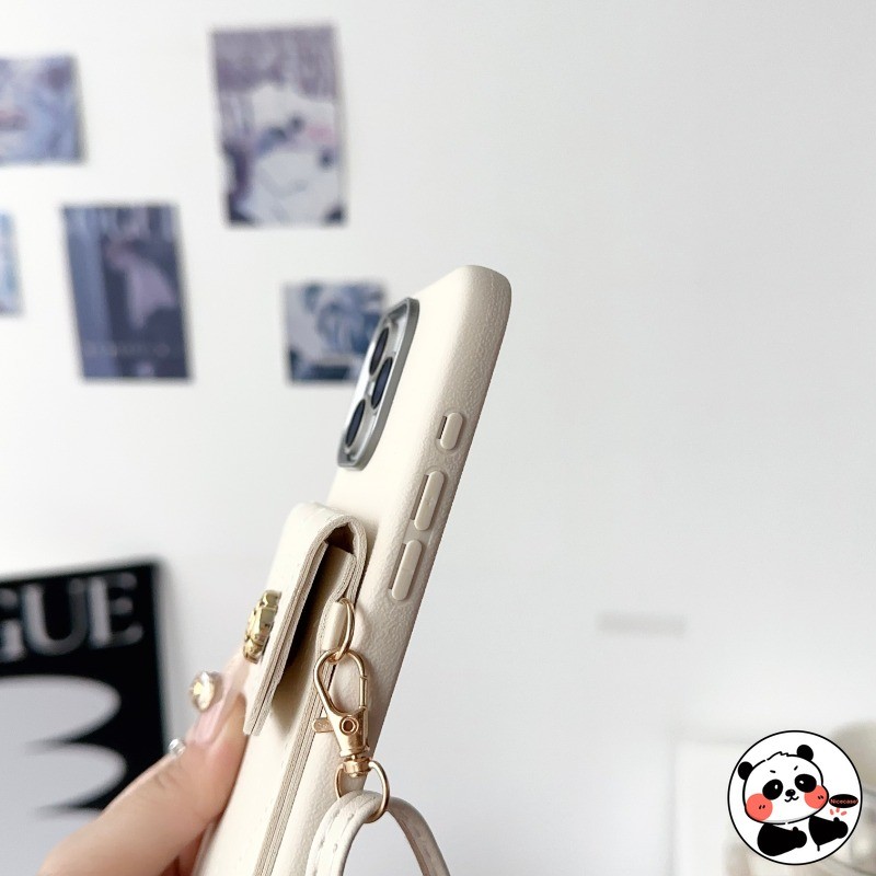Ốp Da Ví Cho iTEL S25 Ultra A90 A50C A06 Tecno POP 20 10 9 Pova 7 Ultra 6 Neo Spark Go 3 2 5G 4G Vỏ Điện Thoại Mềm Chống Sốc Camellia Dễ Thương Có Dây Buộc