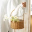 Giỏ hoa cô dâu Roly dệt từ mây willow, có tay cầm, phù hợp làm giỏ hoa và dùng cho picnic