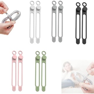 Dụng cụ sắp xếp cáp dữ liệu Dụng cụ sắp xếp tai nghe silicon Dây buộc cáp silicon có thể tái sử dụng cụ sắp xếp dây đàn hồi đa năng cho cáp quấn và buộc silicone phù hợp dùng cho gia đình căn hộ văn phòng và không gian nhỏ