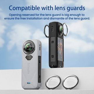 Dành Cho Insta360 X5 Vỏ Bảo Vệ Thân Silicon Vỏ Ống Kính Toàn Cảnh Camera Thể Thao Phụ Kiện Bảo Vệ