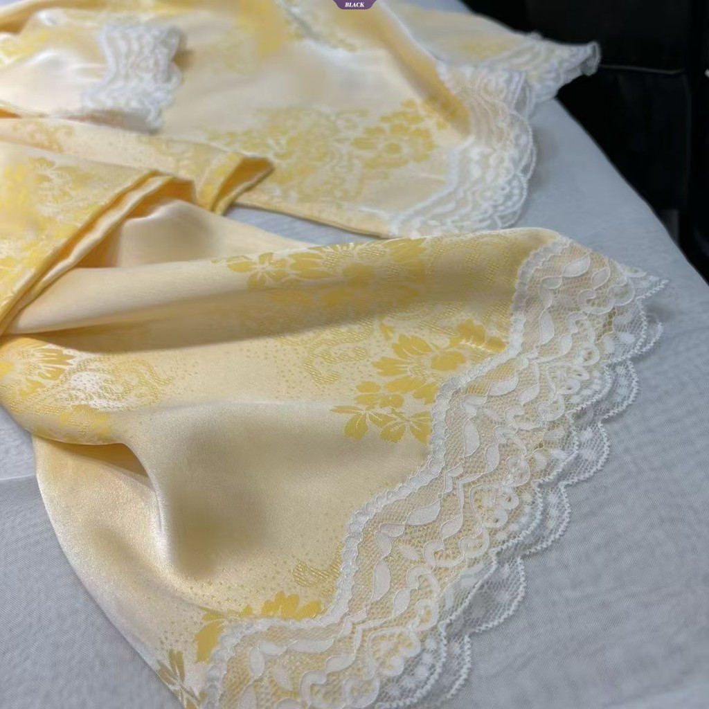 Ice Silk Home Pháp Cao Cấp Cảm Giác Bộ Đồ Ngủ Dài Tay Nữ 2025 Xuân Thu Bộ Triều [BL]