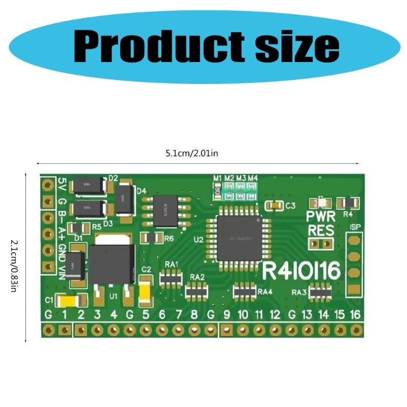 Boom 16CH 5 TRONG 1 Modbus Rtu Mô-đun IO kỹ thuật số RS485 NPN DI-DO Pin Cores Board