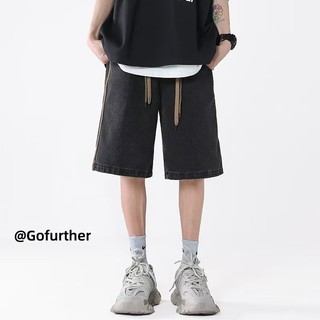 Quần short denim nam ESEA thời trang và phổ biến của Mỹ cổ điển hợp thời trang thương hiệu đường phố cao cấp phong cách trung tính