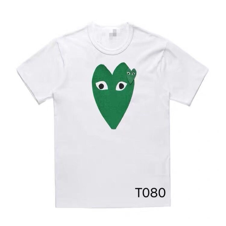 Áo thun Cotton ngắn tay nguyên chất dáng rộng chơi thường ngày Trái tim tình yêu Unisex Trái tim đỏ Bảo vệ Ling