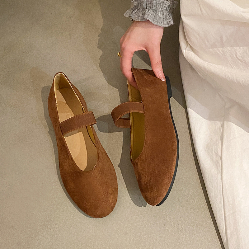 Atikota Nữ Mary Jane Flats Thời Trang Màu Trơn Đơn Giản Thoải Mái Ánh Sáng Ngoài Trời