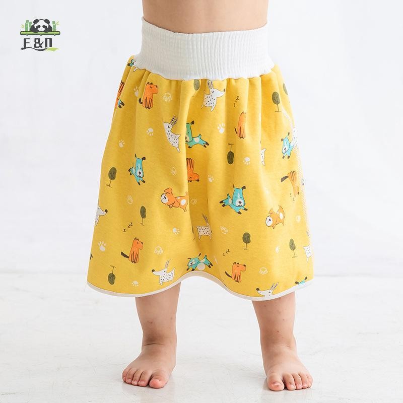 [Shnzdd] Tã Cho Bé Váy Chống Thấm Nước Cho Trẻ Sơ Sinh Chống Rò Rỉ Nước Tiểu Tập Tã Vải Trẻ Em Ngủ Ngủ Ngủ Bô Đồ Tập Luyện EMKK