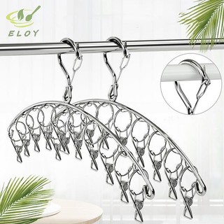 [ELOY] 6-20 Miếng Móc Treo Sấy Quần Áo Bằng Thép Không Gỉ Chống Gió Giá Treo Quần Áo Kẹp Tất Giặt Airer Móc Treo Tất VN