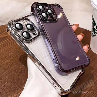 Ốp lưng mạ sang trọng cho Honor X9B X9A Magic 4 5 6 Pro 5G, túi khí với kính camera, ốp điện thoại mềm trong suốt chống sốc