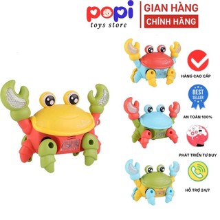 Đồ Chơi Con Cua Chạy Pin – Có Nhạc và Đèn Phát Sáng, Cua Bò Ngang Vui Nhộn Cho Bé