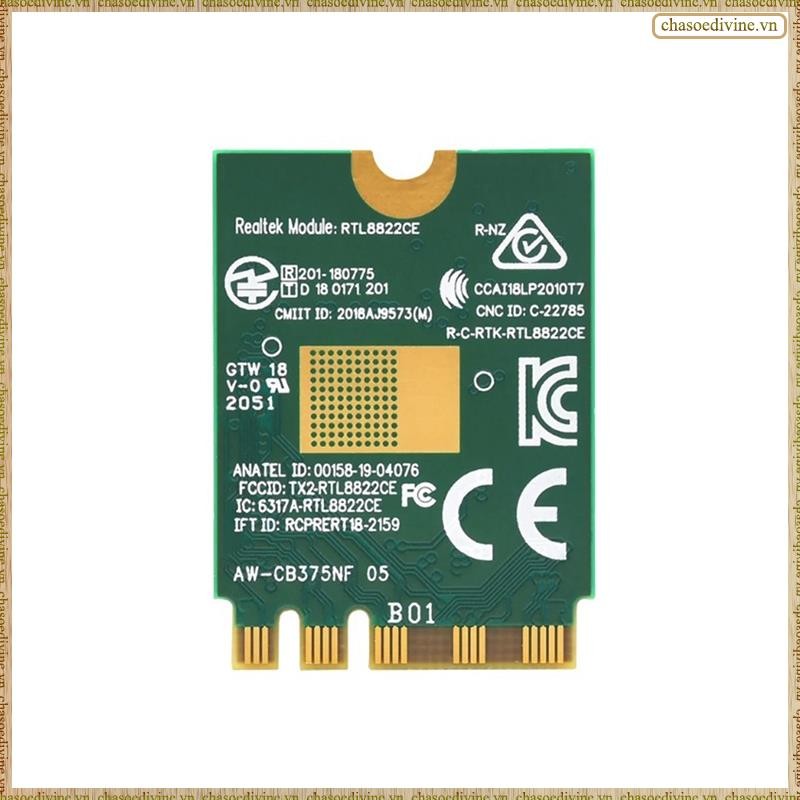 [K O G X] Card mạng không dây băng tần kép AW-CB375NF, Card WiFi băng tần kép 2.4G / 5GHz, RTL8822CE-CG Core, Bluetooth5.0, Hỗ trợ BLE NX Dễ sử dụng