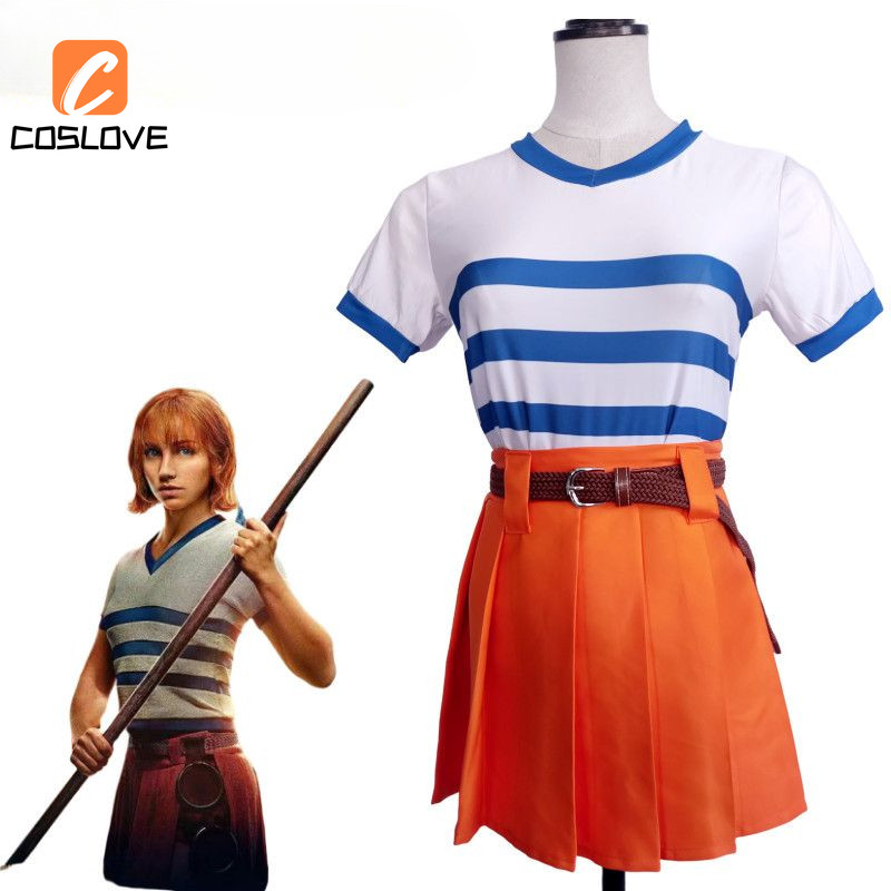 Phiên Bản Trực Tiếp ONE PIECE Nami Cosplay Quần Áo Trọn Bộ Trang Phục Trang Phục Cho Người Phụ Nữ Đầm Mùa Hè Hàng Ngày Cosplay Váy