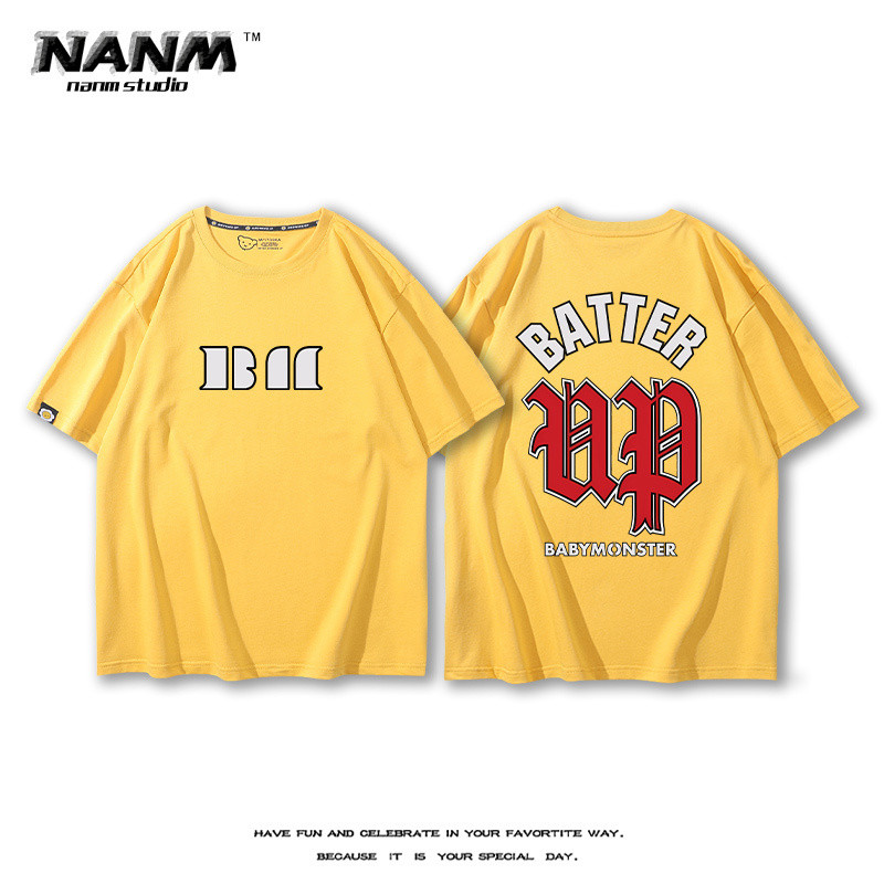 BABYMONSTER Tour HELLO MONSTER Hàng hóa ngắn tay nam nữ Người hâm mộ Áo thun cổ vũ mùa hè
