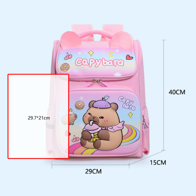 Ba lô Capybara YT2 dành cho học sinh tiểu học Nhẹ Dung tích lớn Túi đi học trẻ em TY2