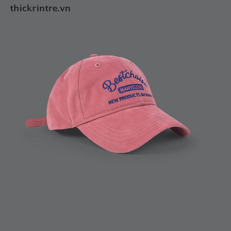 THI Nữ Hồng Thêu Bóng Chày Mềm Cotton Che Nắng Đạt Đỉnh Mũ Nữ Cô Gái Hàn Quốc Thể Thao Ngoài Trời Tấm Che Mũ VN