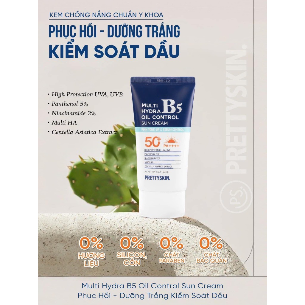 Kem chống nắng B5 pretyskin Bục mép