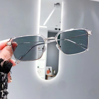 Kính cận thị đổi màu nửa khung thời trang, nam côn đồ đẹp trai, hình vuông hợp thời trang, mặt nhỏ, kính chuyên nghiệp, chống ánh sáng xanh và bảo vệ mắt chống tia cực tím